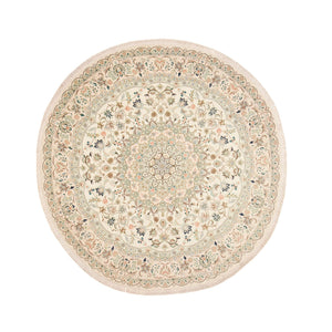 Persisk tæppe - Tabriz - Royal rundt  - 200 x 200 cm - sand