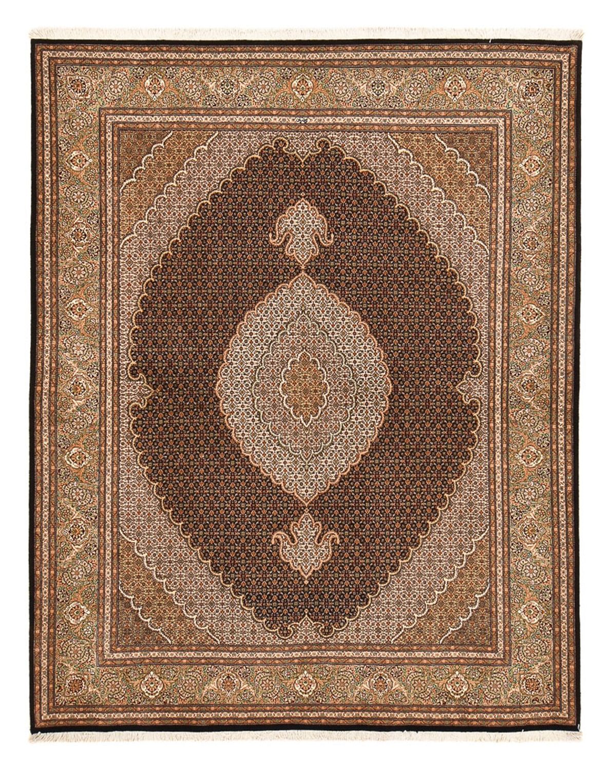 Persisk tæppe - Tabriz - Royal - 250 x 202 cm - mørkebrun