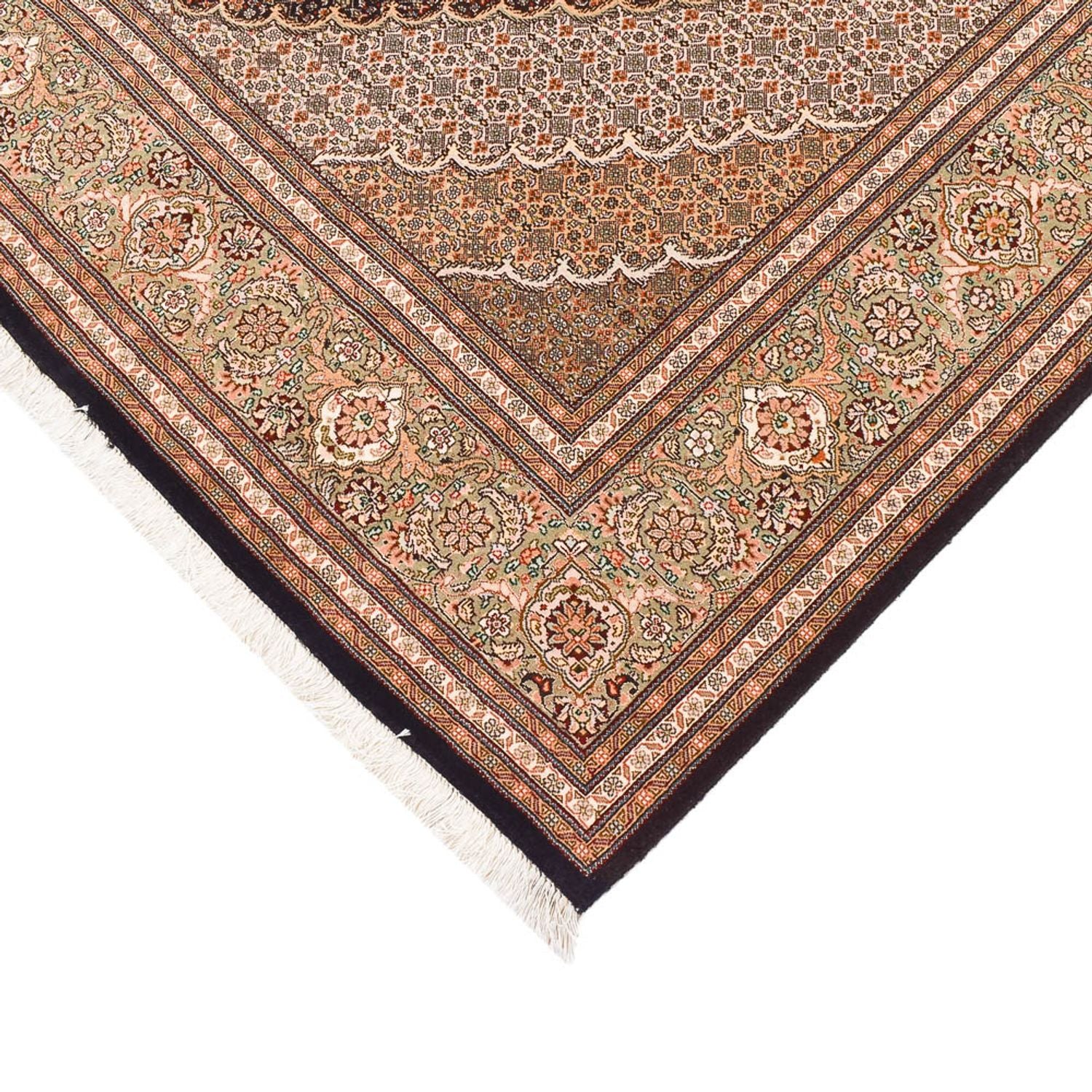 Persisk tæppe - Tabriz - Royal - 250 x 202 cm - mørkebrun