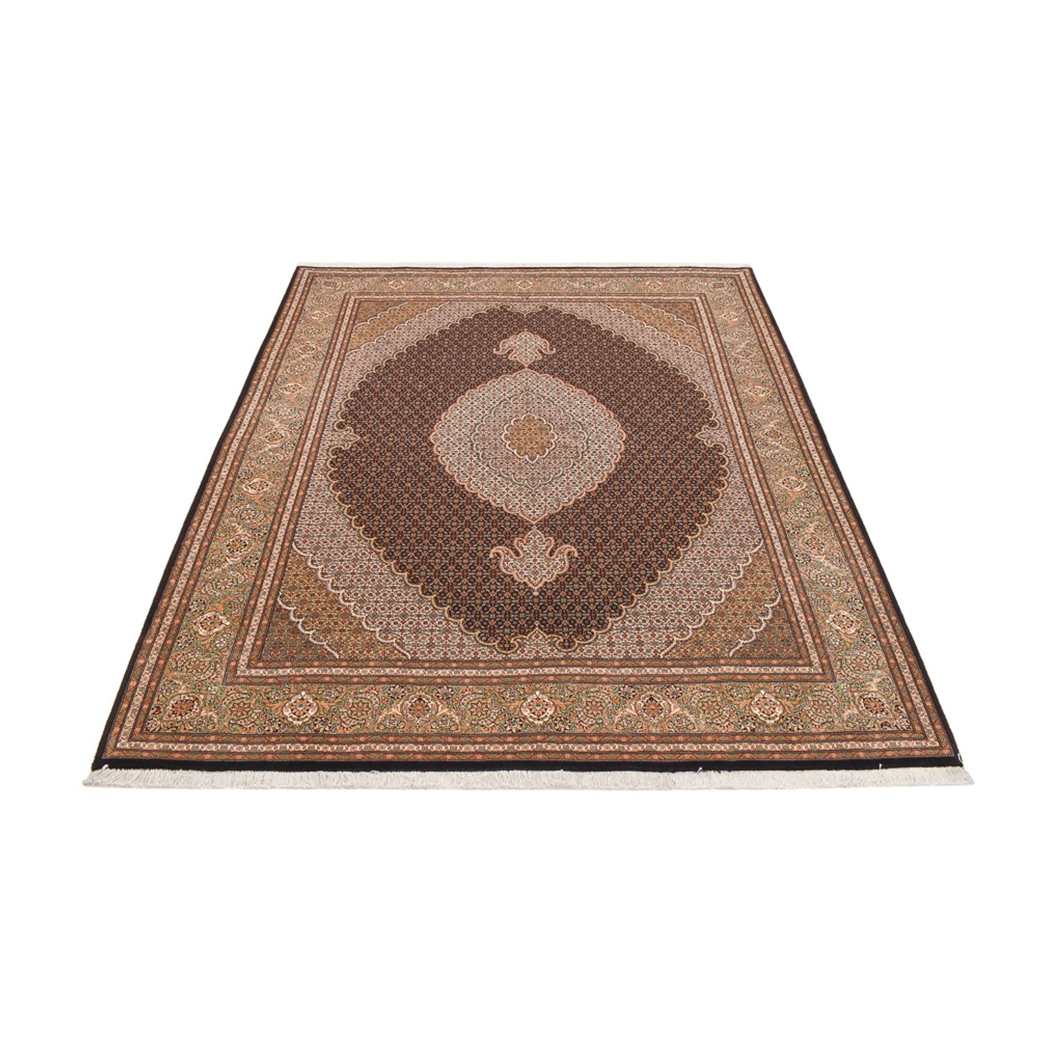 Persisk tæppe - Tabriz - Royal - 250 x 202 cm - mørkebrun