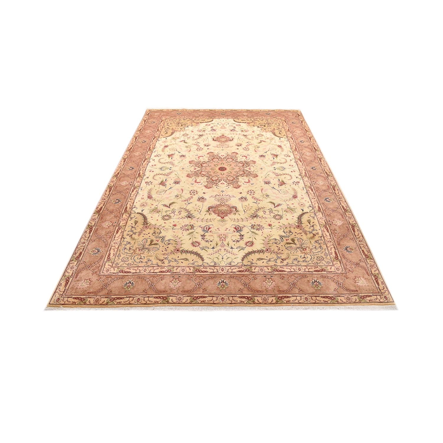 Persisk tæppe - Tabriz - Royal - 300 x 200 cm - lys beige