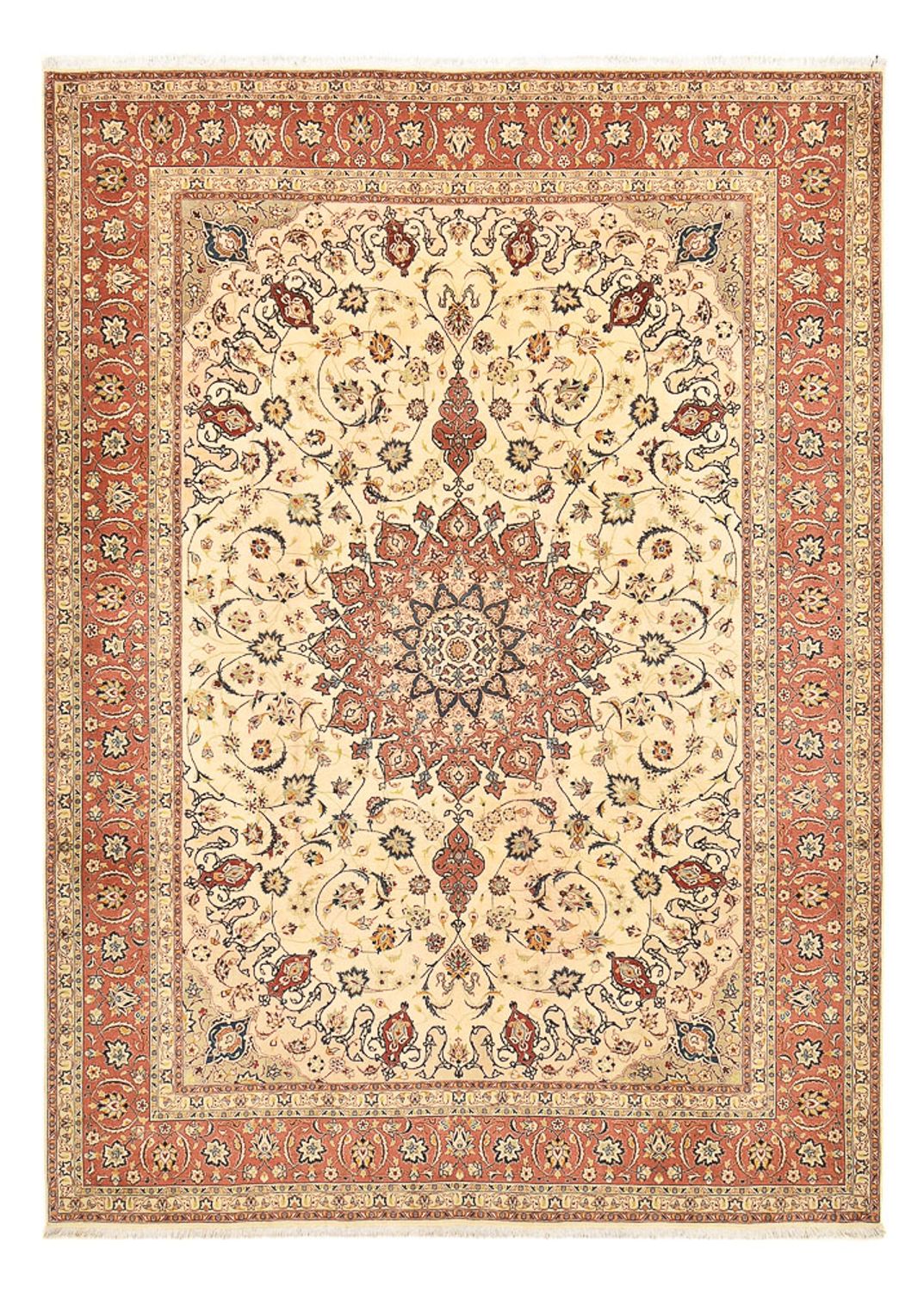 Persisk tæppe - Tabriz - Royal - 358 x 250 cm - lys beige