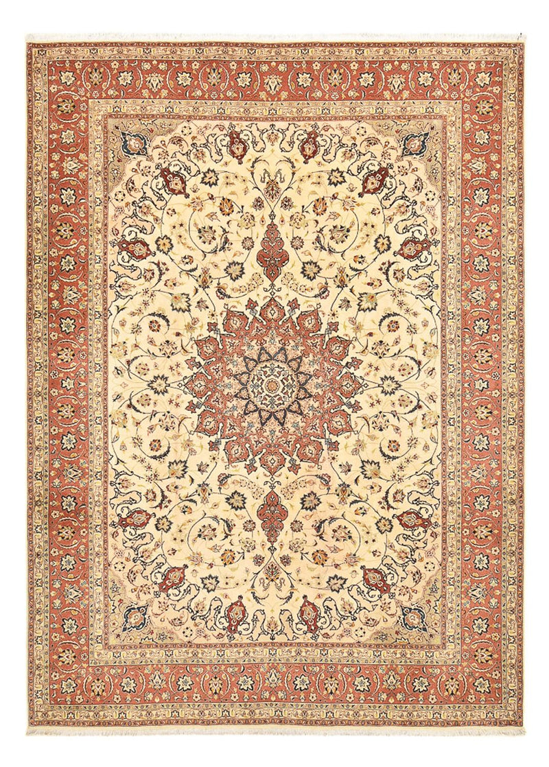 Persisk tæppe - Tabriz - Royal - 358 x 250 cm - lys beige