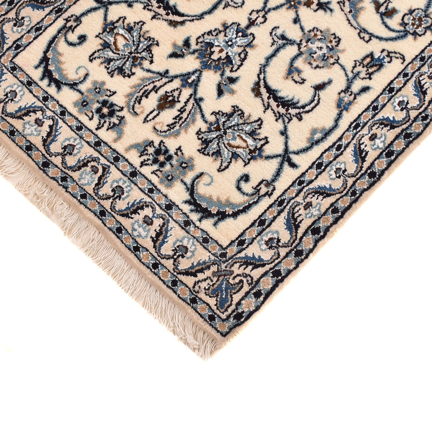 Løber Persisk tæppe - Nain - Royal - 195 x 59 cm - creme