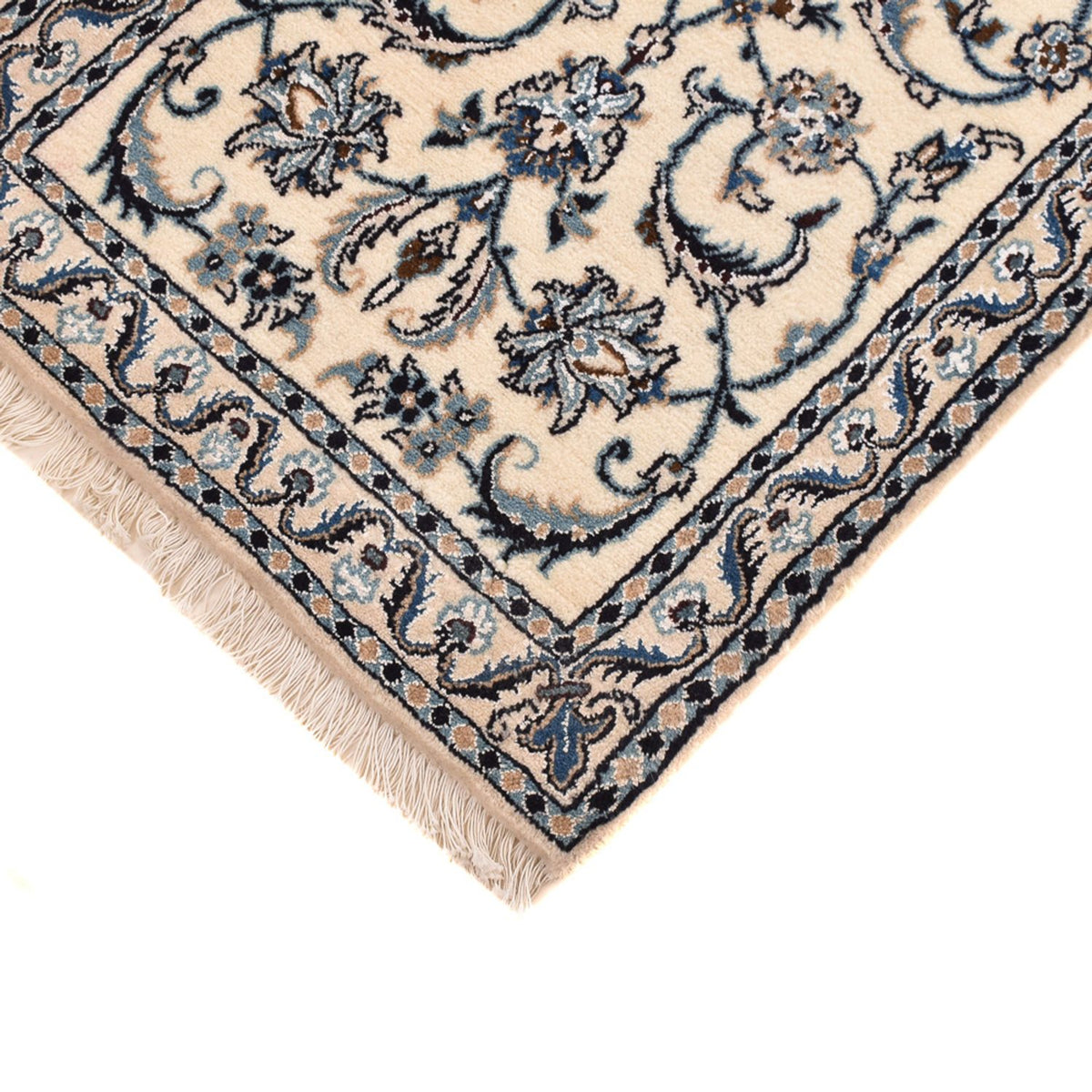 Løber Persisk tæppe - Nain - Royal - 195 x 59 cm - creme