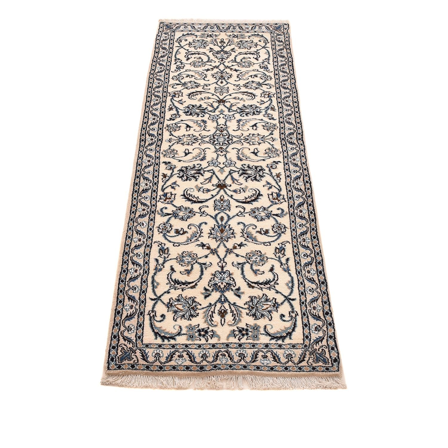 Løber Persisk tæppe - Nain - Royal - 195 x 59 cm - creme