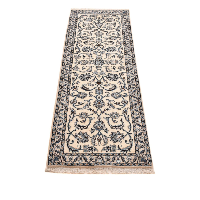 Løber Persisk tæppe - Nain - Royal - 195 x 59 cm - creme