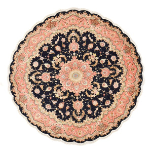 Persisk tæppe - Tabriz - Premium rundt  - 150 x 150 cm - flerfarvet