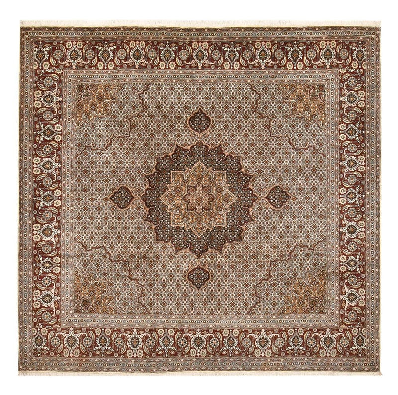 Persisk tæppe - Tabriz - Royal firkantet  - 252 x 247 cm - brun