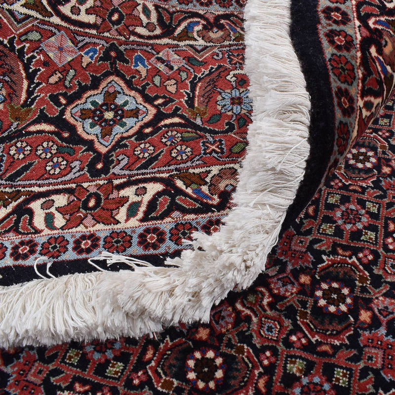 Persisk tæppe - Bijar rundt  - 300 x 300 cm - mørkerød