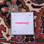 Persisk tæppe - Bijar rundt  - 300 x 300 cm - mørkerød