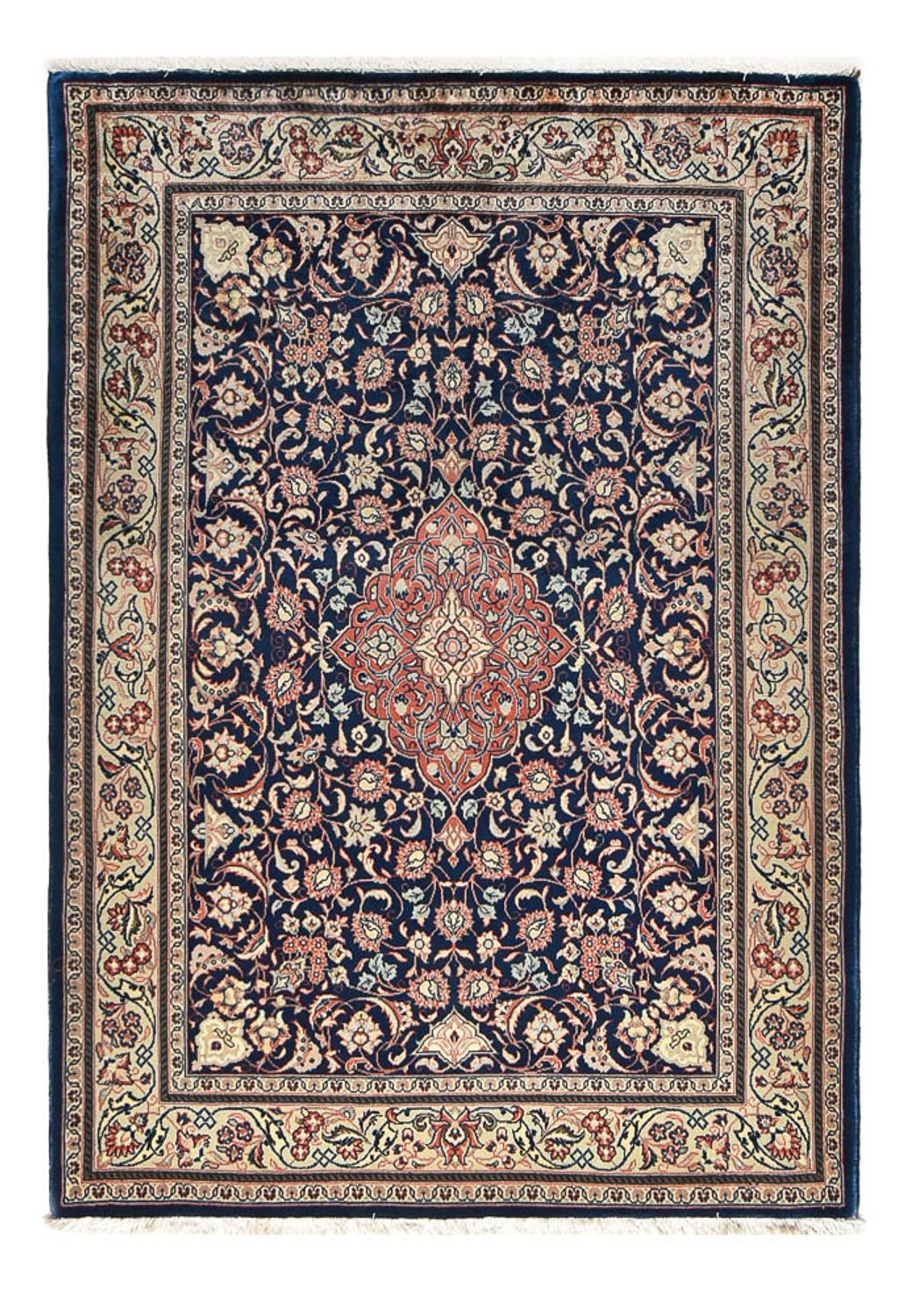 Persisk tæppe - Classic - 208 x 145 cm - mørkeblå