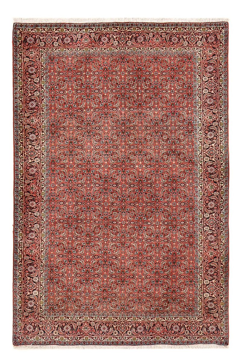 Persisk tæppe - Bijar - 195 x 132 cm - mørkerød