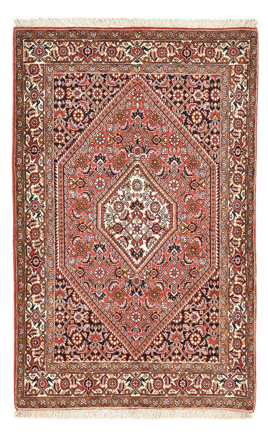 Persisk tæppe - Bijar - 130 x 82 cm - lysrød