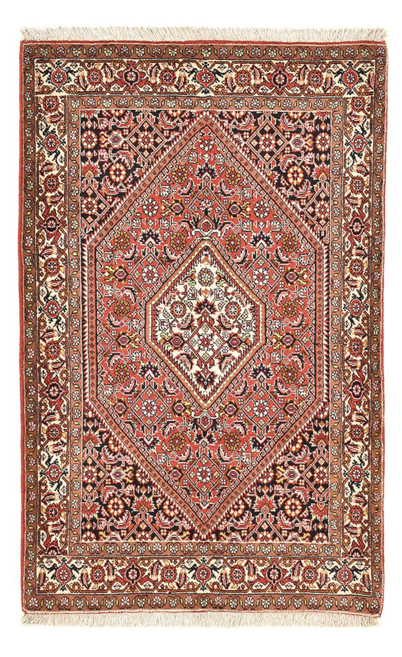 Persisk tæppe - Bijar - 130 x 82 cm - lysrød