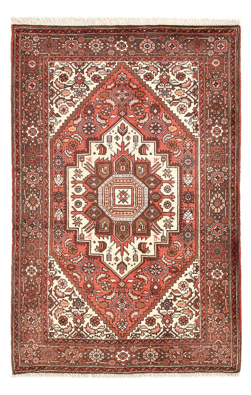 Persisk tæppe - Bijar - 138 x 86 cm - lysrød