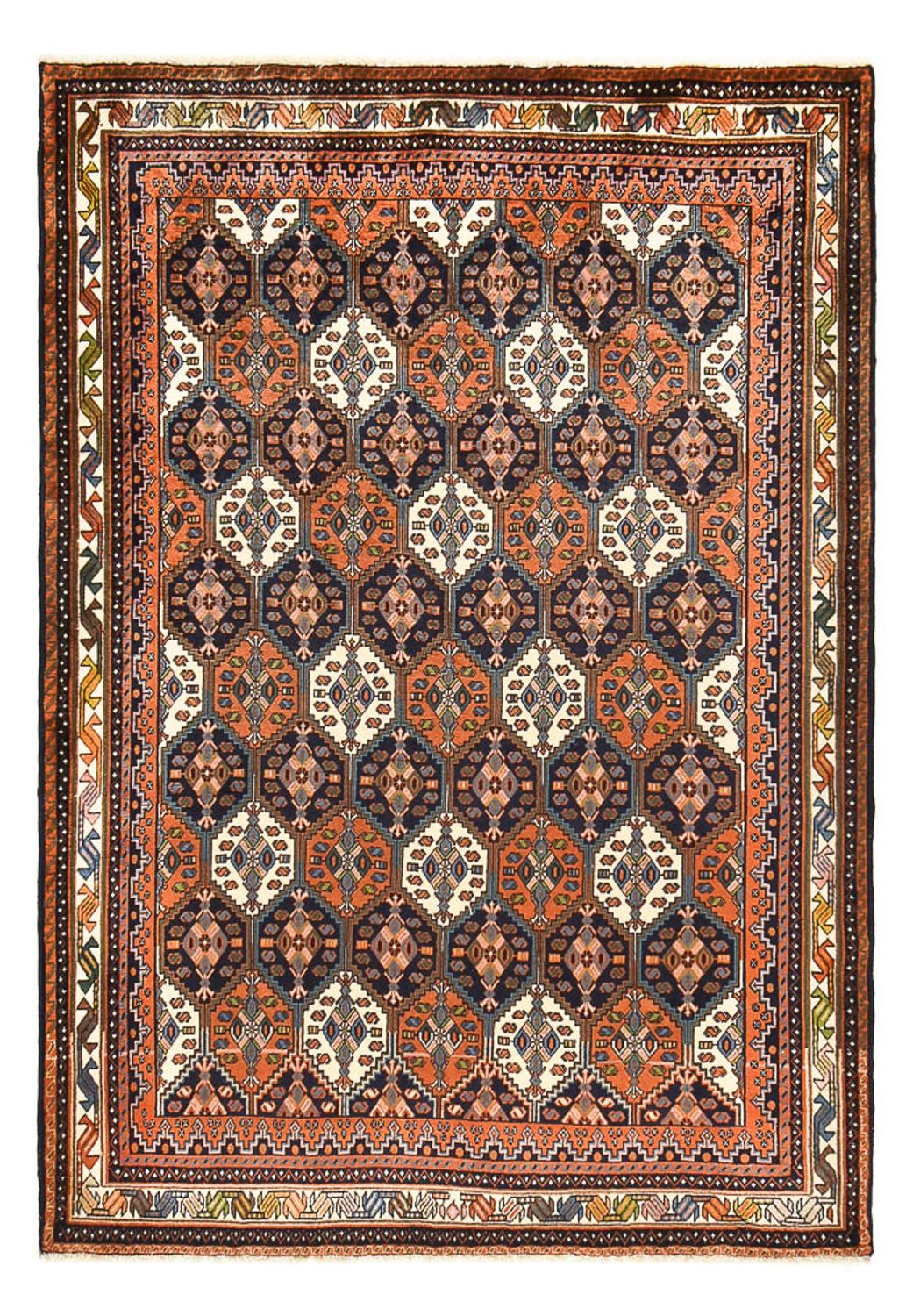 Persisk tæppe - Nomadisk - 209 x 147 cm - flerfarvet