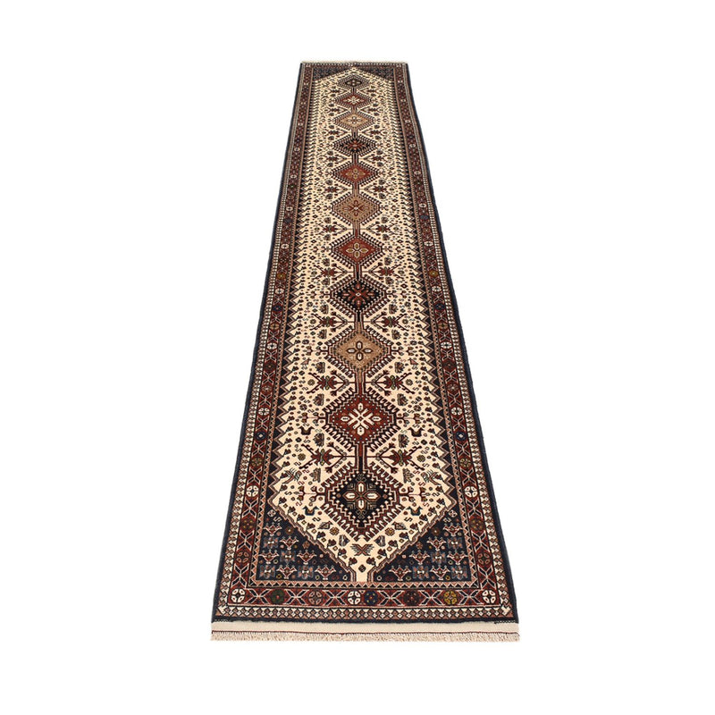 Løber Persisk tæppe - Nomadisk - 390 x 70 cm - lys beige