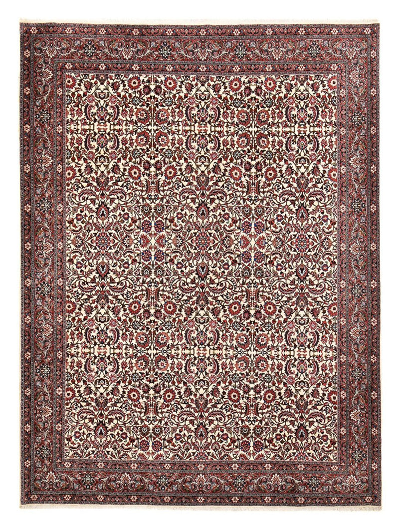 Persisk tæppe - Bijar - 400 x 302 cm - bordeaux rød