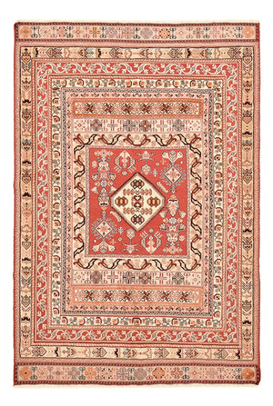 Kelim-tæppe - orientalsk - 195 x 135 cm - lysrød