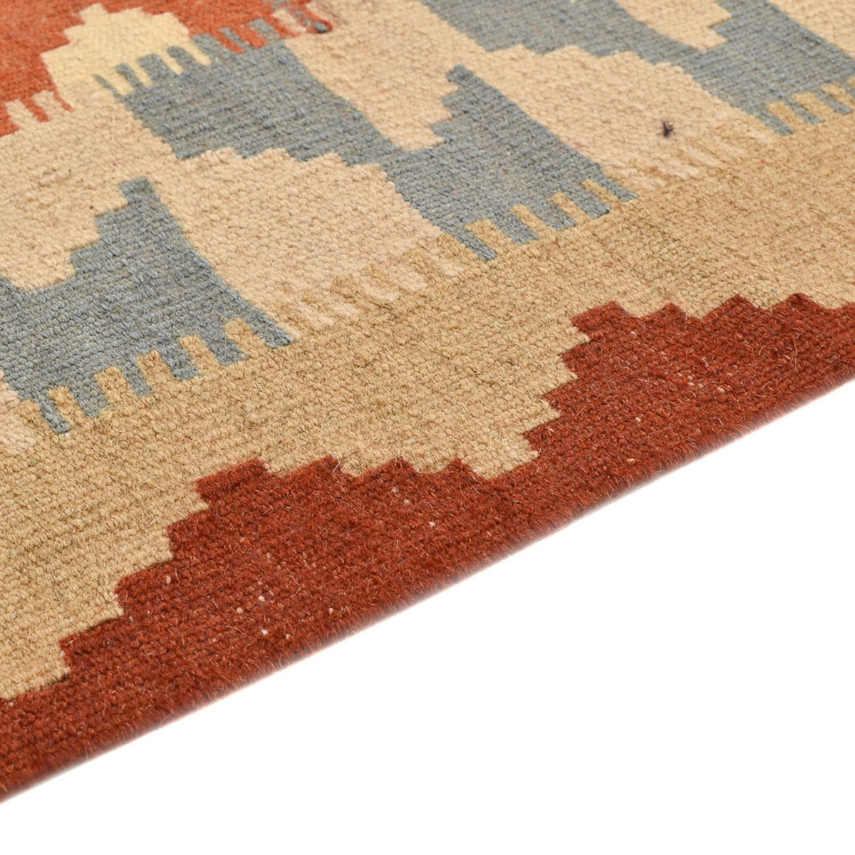 Kelim-tæppe - orientalsk - 147 x 110 cm - flerfarvet