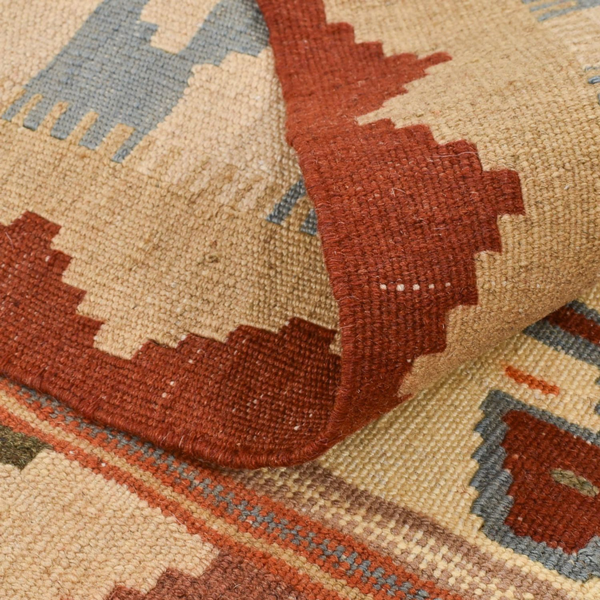 Kelim-tæppe - orientalsk - 147 x 110 cm - flerfarvet