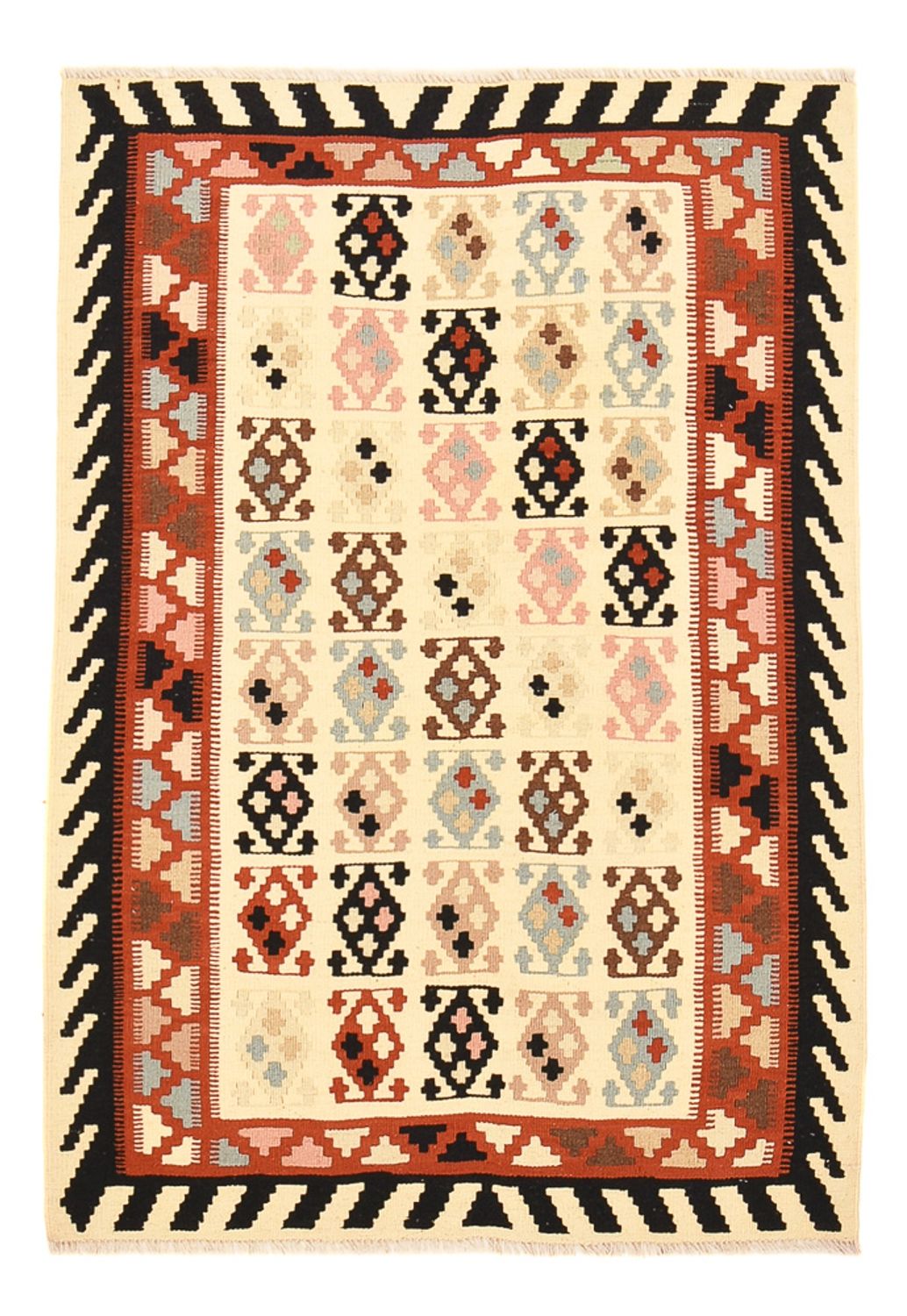 Kelim-tæppe - orientalsk - 150 x 105 cm - beige