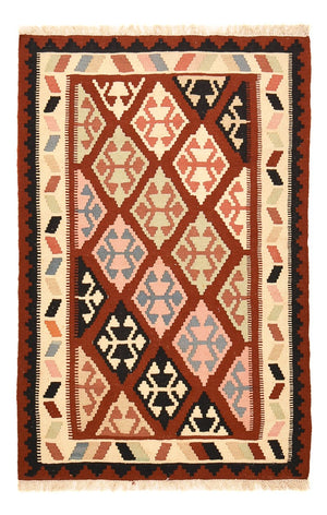 Kelim-tæppe - orientalsk - 153 x 100 cm - flerfarvet