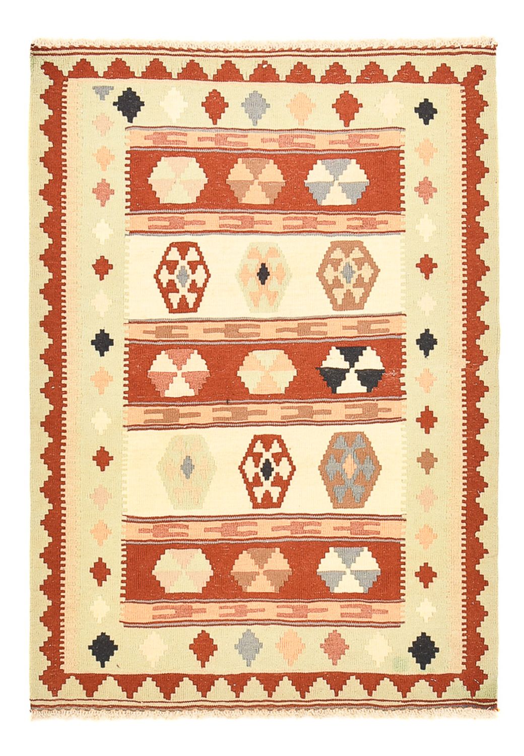 Kelim-tæppe - orientalsk - 145 x 100 cm - flerfarvet