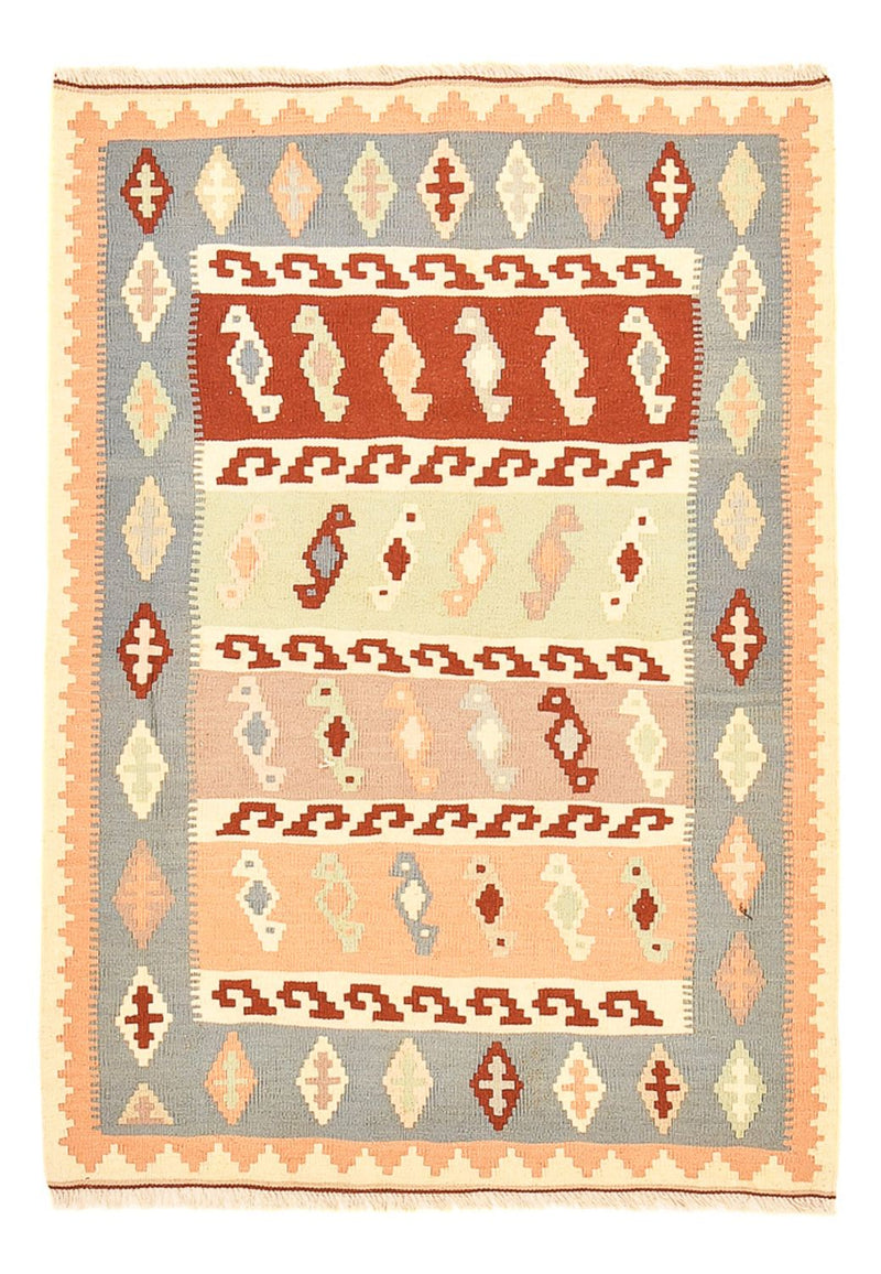 Kelim-tæppe - orientalsk - 143 x 102 cm - flerfarvet