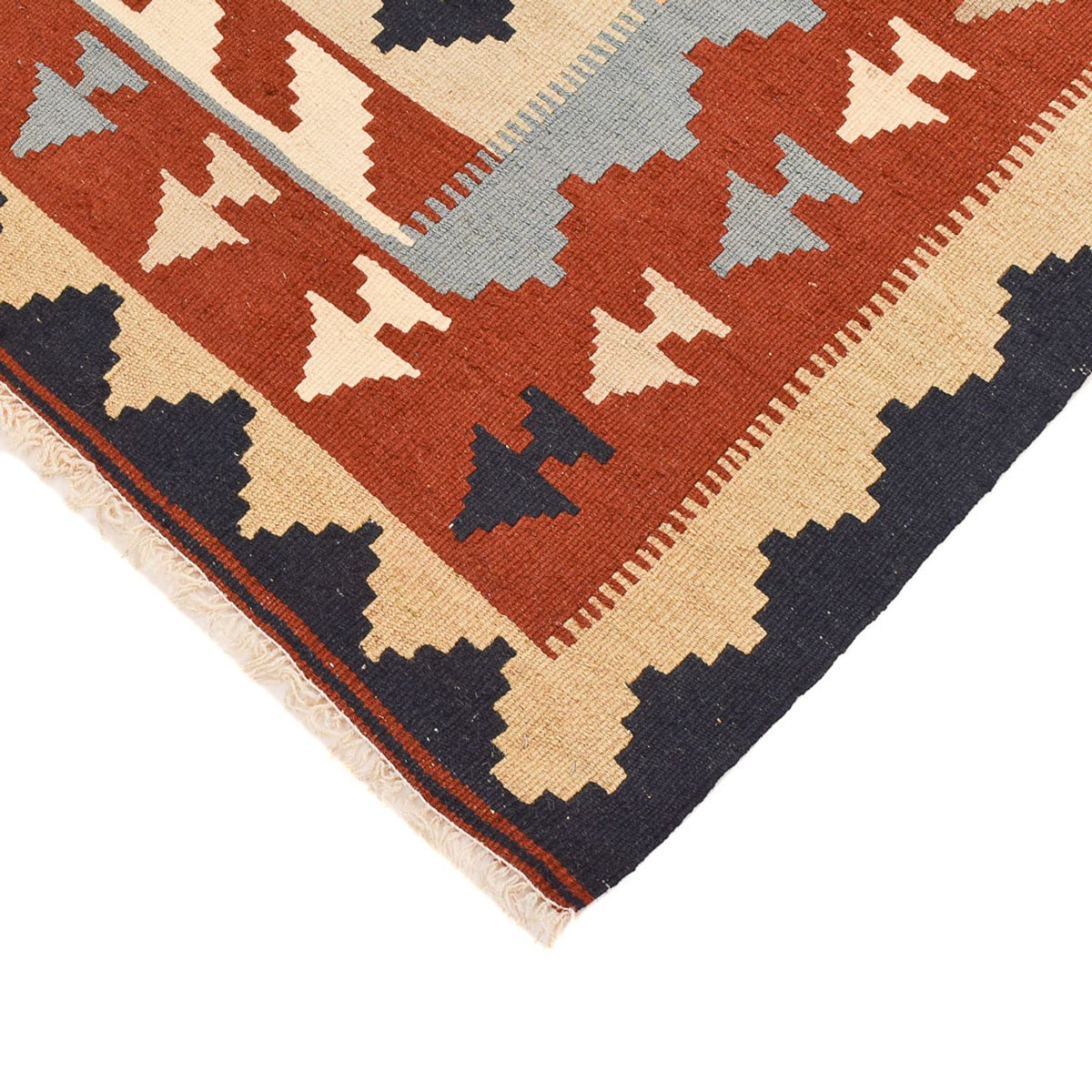 Kelim-tæppe - orientalsk - 146 x 104 cm - flerfarvet