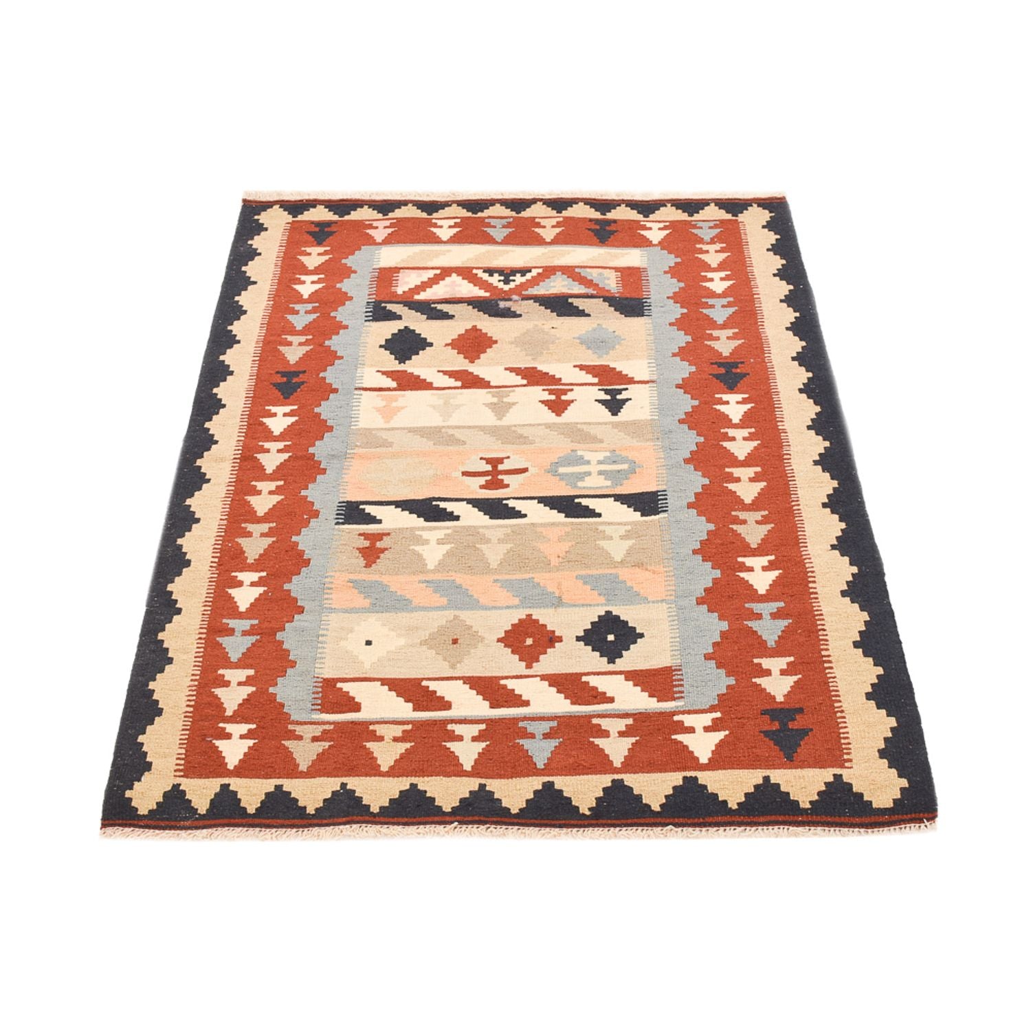 Kelim-tæppe - orientalsk - 146 x 104 cm - flerfarvet