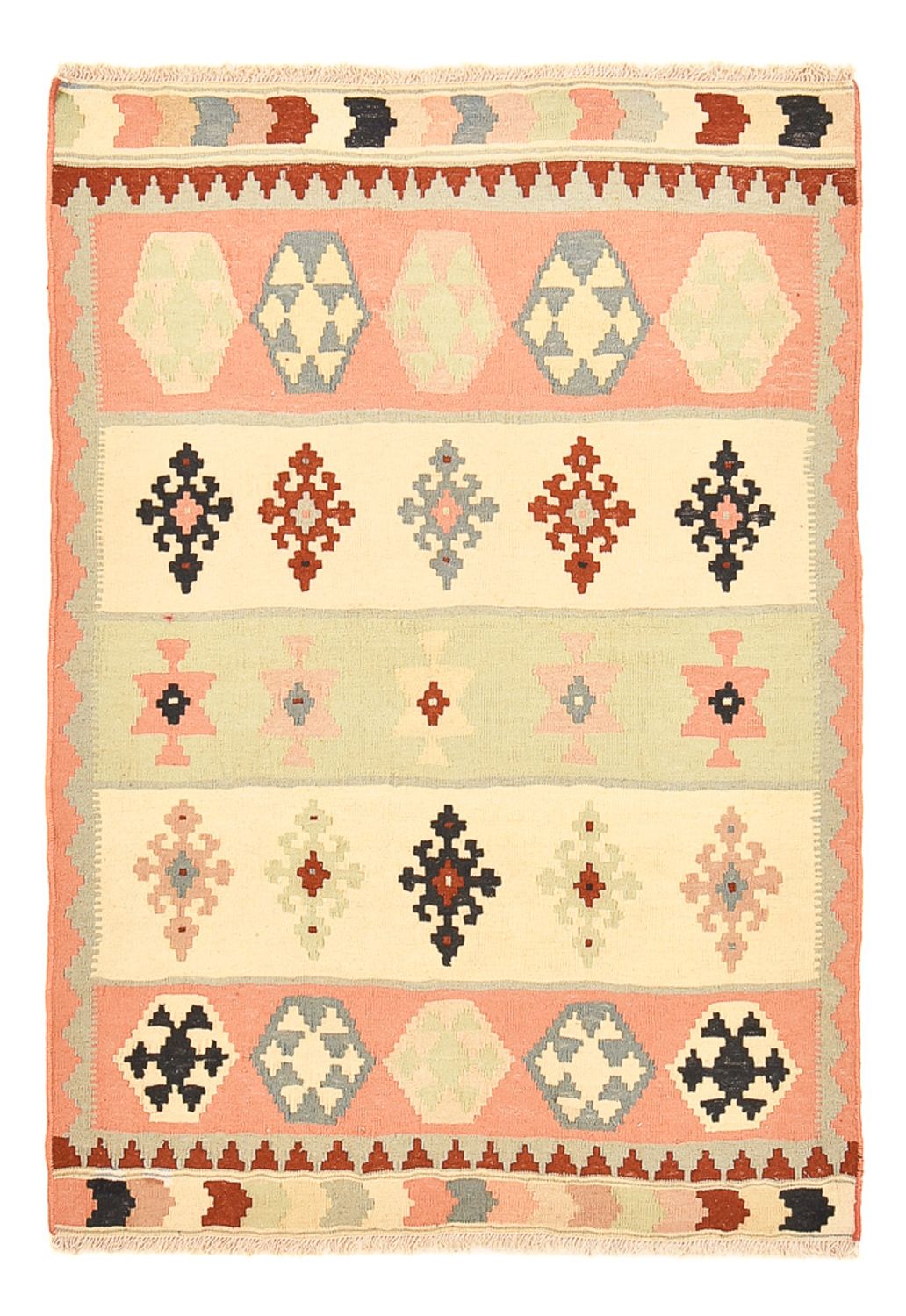 Kelim-tæppe - orientalsk - 150 x 105 cm - flerfarvet