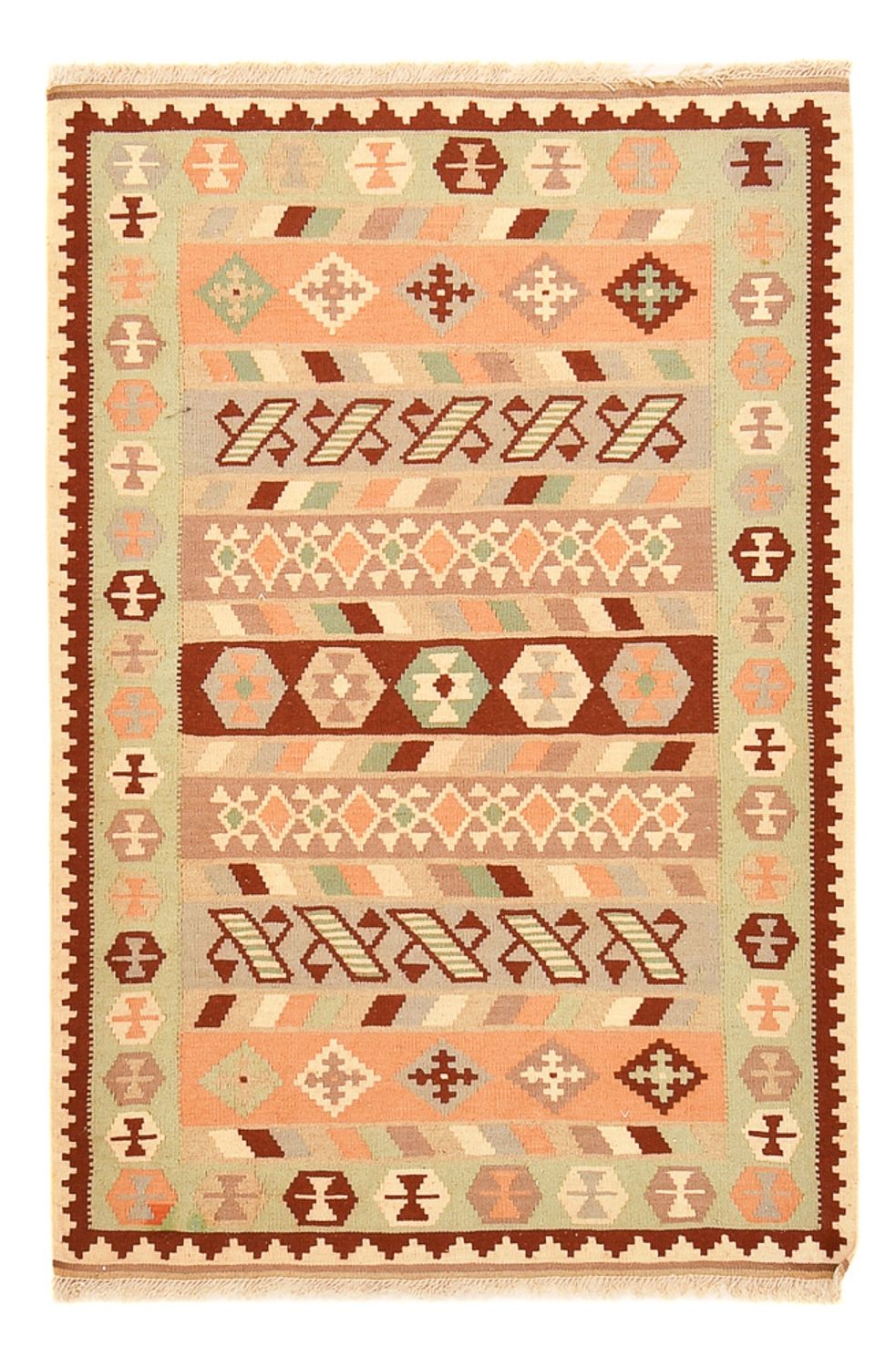 Kelim-tæppe - orientalsk - 147 x 98 cm - flerfarvet