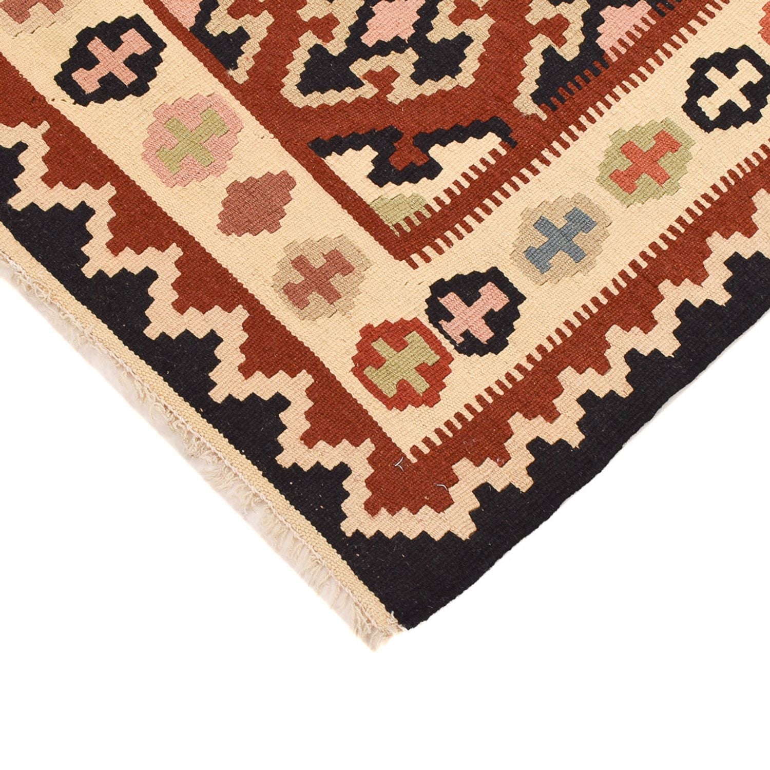 Kelim-tæppe - orientalsk - 150 x 106 cm - flerfarvet