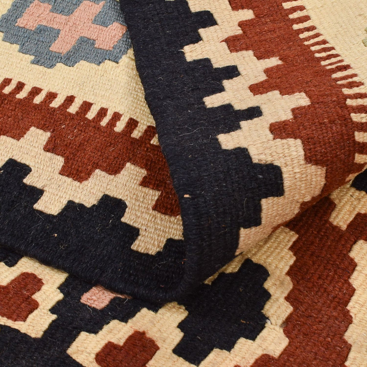 Kelim-tæppe - orientalsk - 150 x 106 cm - flerfarvet