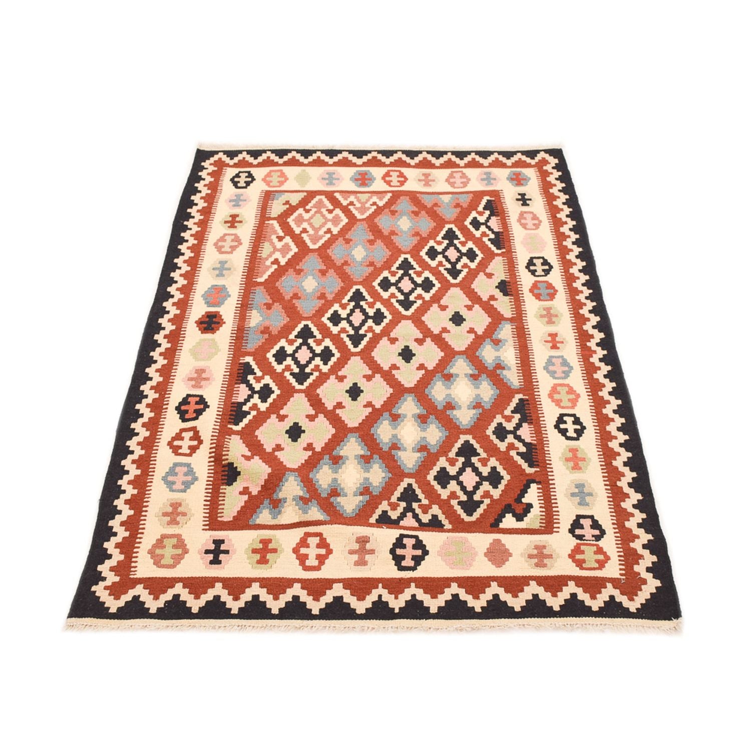 Kelim-tæppe - orientalsk - 150 x 106 cm - flerfarvet