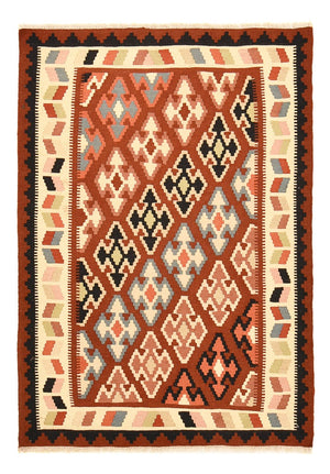 Kelim-tæppe - orientalsk - 145 x 105 cm - flerfarvet