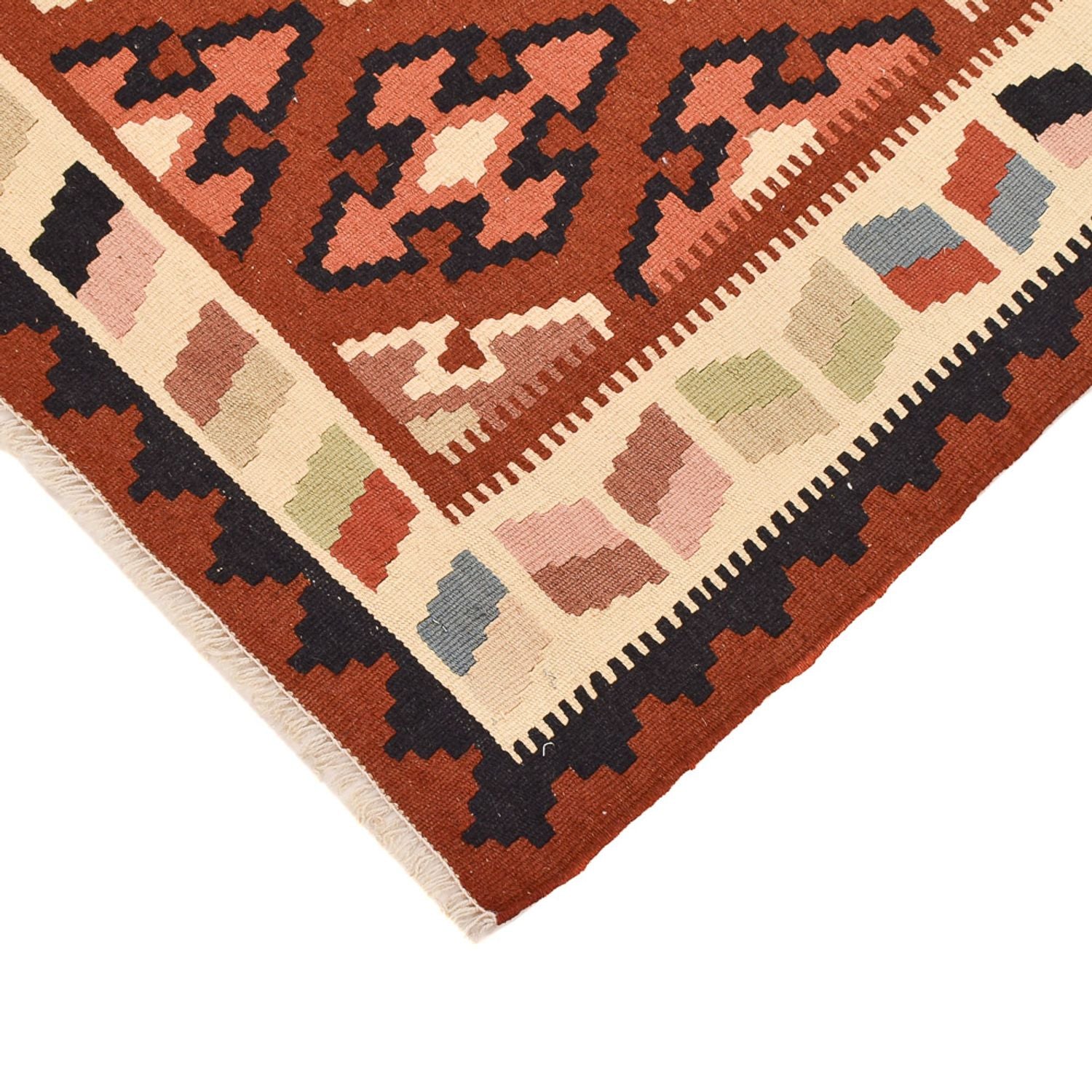 Kelim-tæppe - orientalsk - 145 x 105 cm - flerfarvet