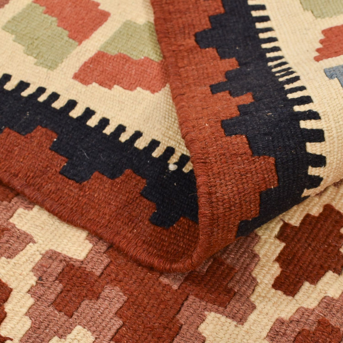 Kelim-tæppe - orientalsk - 145 x 105 cm - flerfarvet