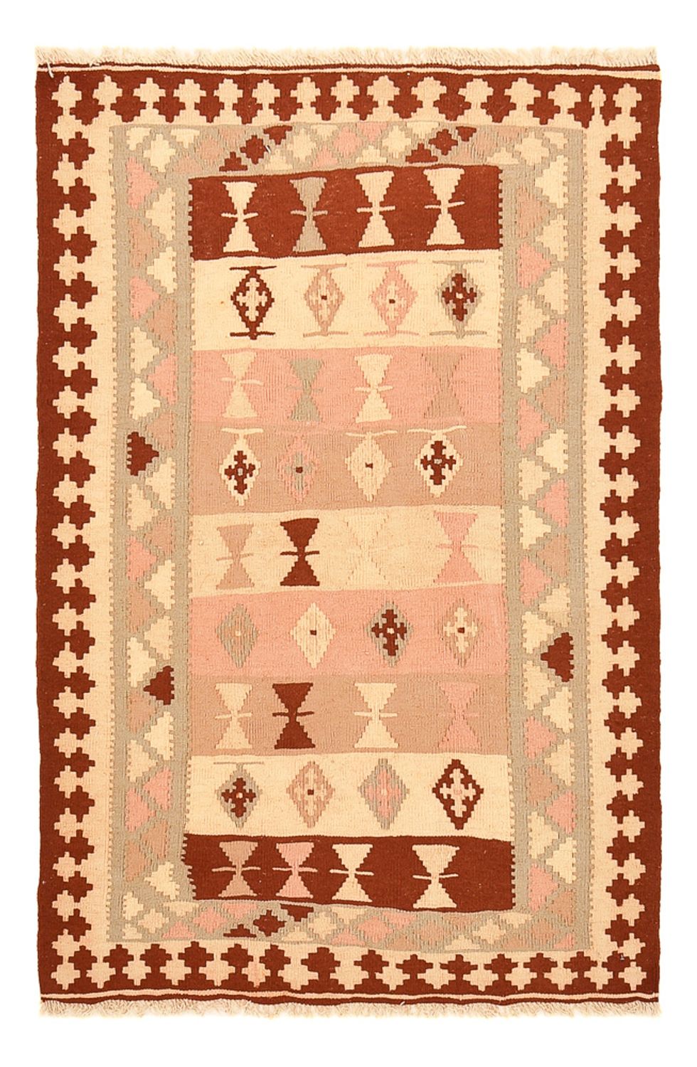 Kelim-tæppe - orientalsk - 147 x 100 cm - flerfarvet