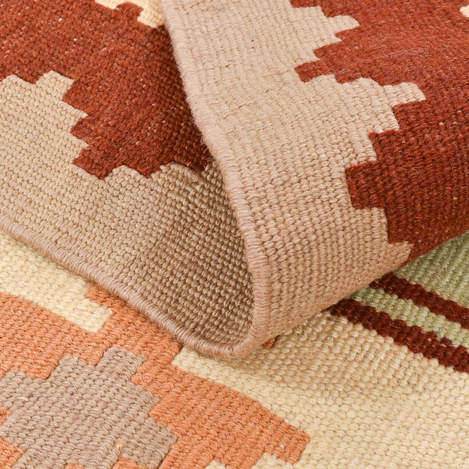 Kelim-tæppe - orientalsk - 147 x 96 cm - beige