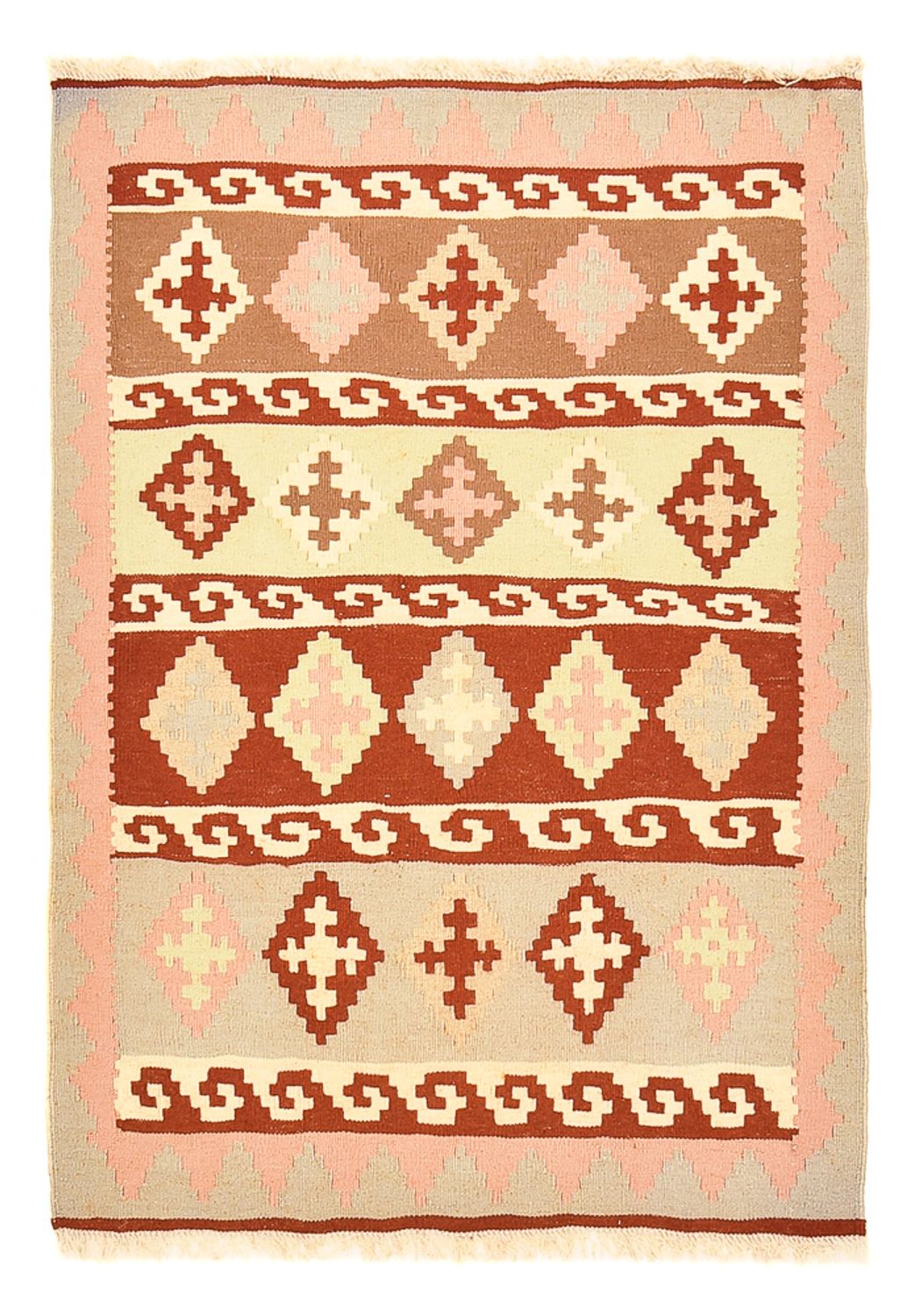 Kelim-tæppe - orientalsk - 137 x 98 cm - flerfarvet