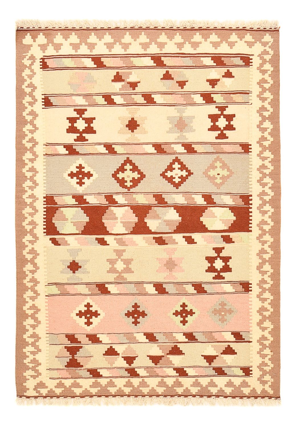 Kelim-tæppe - orientalsk - 148 x 105 cm - flerfarvet