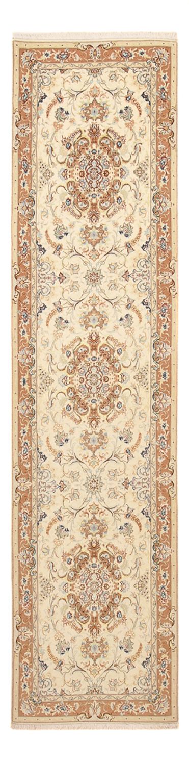 Løber Persisk tæppe - Tabriz - Royal - 370 x 87 cm - beige