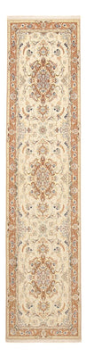 Løber Persisk tæppe - Tabriz - Royal - 372 x 87 cm - beige