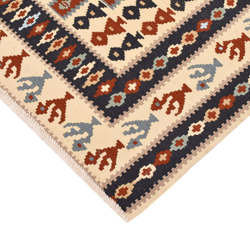 Kelim-tæppe - orientalsk - 145 x 111 cm - flerfarvet