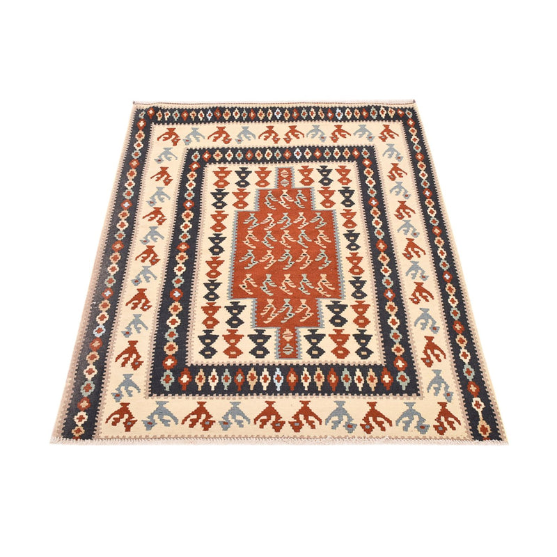 Kelim-tæppe - orientalsk - 145 x 111 cm - flerfarvet