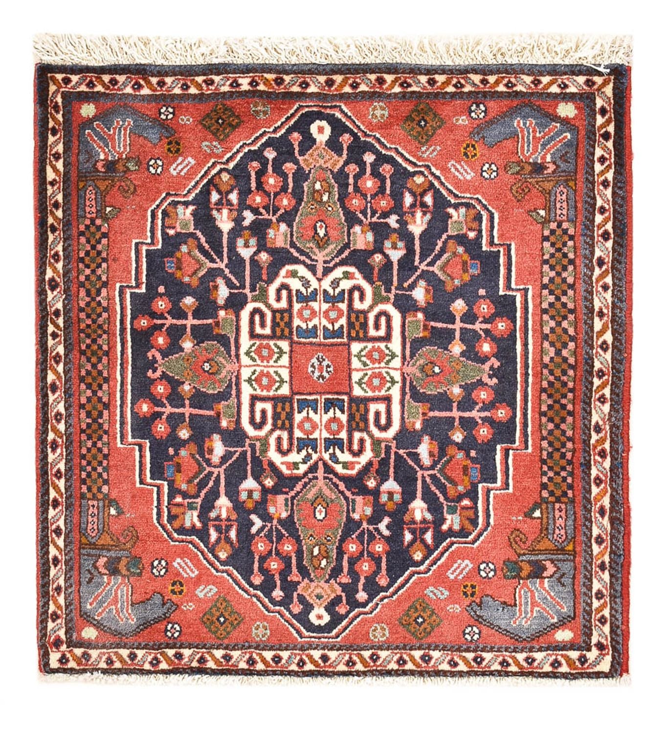 Persisk tæppe - Nomadisk - 60 x 35 cm - mørkeblå