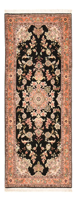 Løber Persisk tæppe - Tabriz - Premium - 210 x 80 cm - mørkeblå